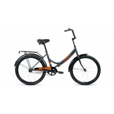 24" Велосипед ALTAIR City 24  1ск. рост 16" скл. (темно-серый/оранжевый)2022