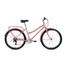 26" Велосипед FORWARD  BARCELONA AIR 26  1.0  ( 7 ск. рост 17) (серый /розовый)