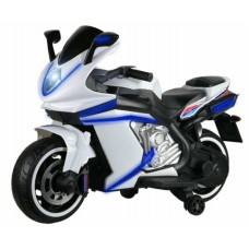 Мотоцикл двухколёсный на аккум.12V4.5A*1. USB, MP3, колеса пластик, 1 двигатель*550W, свет LED,белый
