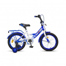 16" Велосипед MAXXPRO-16-6 (сине-белый) багажник, длинное крыло