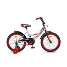 16" Велосипед MAXXPRO SPORT-16-4 (серебристый-красный) короткое крыло