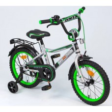 16" Велосипед MAXXPRO Z16 (зелено-белый) багажник, длинное крыло