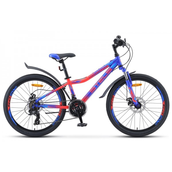 24" Велосипед Stels Navigator 410MD  12 рама (синий/неоновый-красный) V010 Сталь