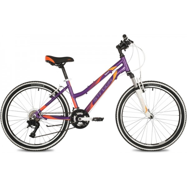 24" Велосипед STINGER LAGUNA фиолетовый, алюминий, размер 12"