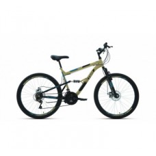 26" Велосипед ALTAIR MTB FS  2.0 DISK 18  рост 18". (бежевый/черный)
