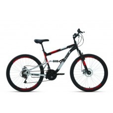 26" Велосипед ALTAIR MTB FS 26 2.0 D (26" 18 ск. рост 16") 2022, черный/красный