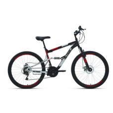 26" Велосипед ALTAIR MTB FS 26 2.0 D (26" 18 ск. рост 18") 2022, черный/красный