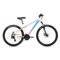 26" Велосипед FORWARD FLASH 2.0 D (21 ск. рост. 17") 2022, белый/голубой, RBK22FW26676