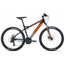 26" Велосипед FORWARD FLASH 2.0 D (21 ск. рост. 19") 2022, черный/оранжевый, RBK22FW26682