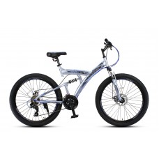 26" Велосипед MAXXPRO SENSOR 26 ULTRA (серебристо-синий) N2614-3