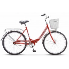 26" Велосипед Stels Pilot 810 C19 рама (красный) + корзина 24