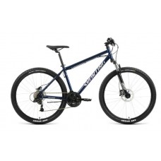 27,5" Велосипед FORWARD SPORTING 3.2 HD (24 ск. рост. 19") 2022, темно-синий/серебристый, RBK22
