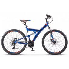 27.5" Велосипед Stels Focus MD 21-sp 19" рама сталь (синий/неоновый_красный) V010NEW