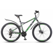 27.5" Велосипед Stels Navigator 710 MD 18 рама (антроцитовый/зеленый/черный)