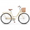 28" Велосипед Stels Navigator 325  20" (слон. кость/коричневая. (Э)) Z010+корзина корич.