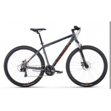 29" Велосипед FORWARD APACHE 2.0 D CLASSIC (21 ск. рост. 21") 2022, серый матовый/оранжевый,
