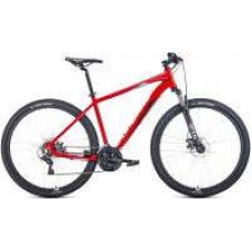 29" Велосипед FORWARD APACHE 2.0 disc (21 ск. рост 17") 2020-2021, красный/серебристый