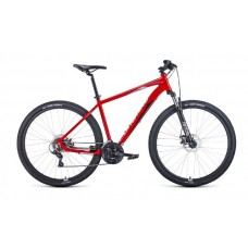 29" Велосипед FORWARD APACHE  2.0 disc (21 ск. рост. 21") 2020-2021, красный/серебристый, RBKW1M69