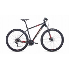 29" Велосипед FORWARD APACHE 2.2 S disc (21 ск. рост 17") 2020-2021, черный /красный