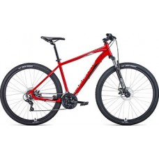 29" Велосипед FORWARD APACHE 2.2 S disc (21 ск. рост 19") 2020-2021, красный/серебристый