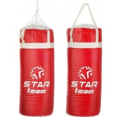 Боксерская груша "STAR TEAM", цвет красный, вес 1,5 кг,  в сетке 30 см