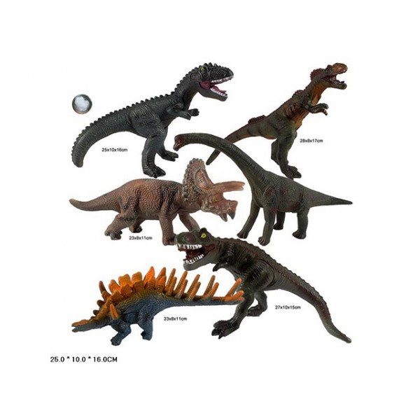 Динозавры на синтепоне. 6 видов. Мин. 6 шт.(84/168)666-12