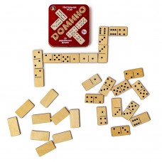 Игра настольная деревянная "Домино" (жестяная коробочка)