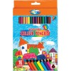 Карандаши цветные пластиковые 18 цветов, трехгранные, длина 177мм, в картонной упаковке с европ