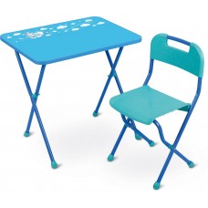 Комплект " Алина" (стол+стул ЛДСП) голубой КА2/Г