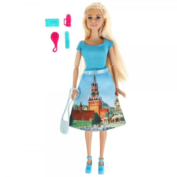 Кукла 29 см София Путешествие в Москву, акс для путешественика КАРАПУЗ