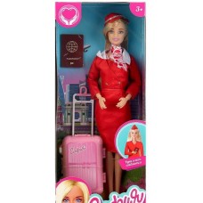 Кукла 29 см София стюардесса, руки и ноги сгибаются КАРАПУЗ в кор.24шт