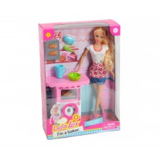 Кукла "Defa" с кухонными аксесс. в/к 22*7,5*30 см.