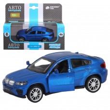 Машинка металл.ТМ "Автопанорама" 1:43 BMW X6,синий, откр. двери, инерция, в/к 17,5*12,5*6,5 с