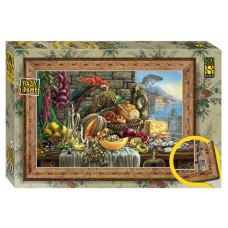 Мозаика "puzzle" 500+рамка "Натюрморт с попугаем"