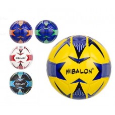 Мяч футбольный двухслойный, вес 320 гр, 5 цветов в ассортименте, диаметр 22 см (№5), в/п