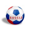 Мяч футбольный россия, пвх 1 слой, 5 р., камера рез., маш.обр. в пак. в кор.50шт