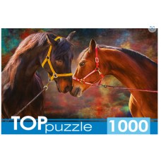 Пазлы 1000 элементов.TOPpuzzle. ШТТП1000-9855 Влюблённые лошади