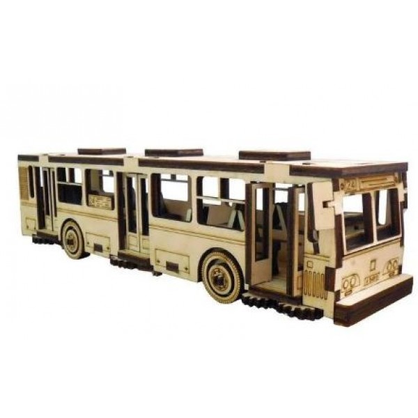 Сборная модель "Автобус" 75 деталей, фанера.23*24*2