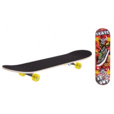 Скейтборд деревянный с принтом, колеса PU без света, стойка: металл, 