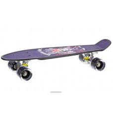 Скейтборд пласт с принтом, широкие колеса PU со светом, стойка: алюминиевая, размер платформы: