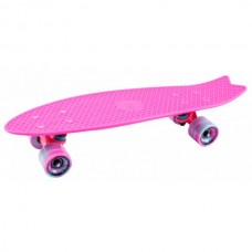 Скейтборд пластиковый Fishboard 23 pink 1/4 TLS-406