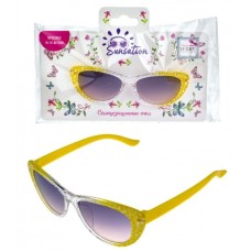 Солнцезащитные очки д.детей "Звездное мерцание",солнечно-жёлтый градиент,карта,пакет